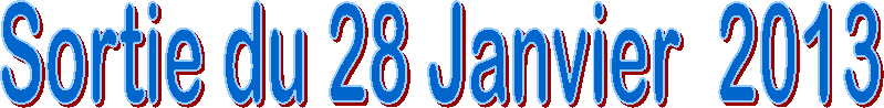 Sortie du 28 Janvier  2013