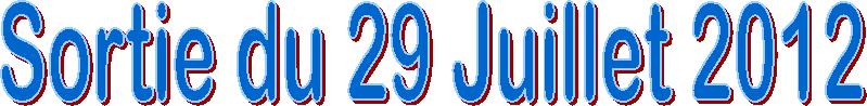 Sortie du 29 Juillet 2012
