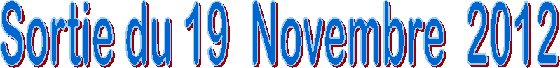 Sortie du 19  Novembre  2012