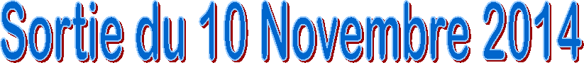 Sortie du 10 Novembre 2014