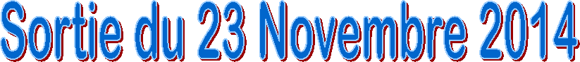 Sortie du 23 Novembre 2014