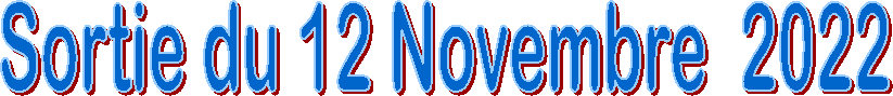 Sortie du 12 Novembre  2022