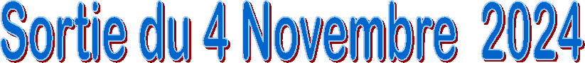 Sortie du 4 Novembre  2024