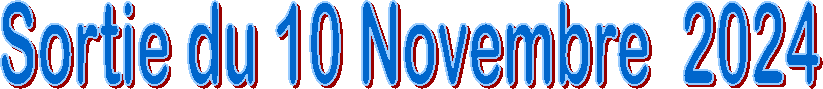 Sortie du 10 Novembre  2024