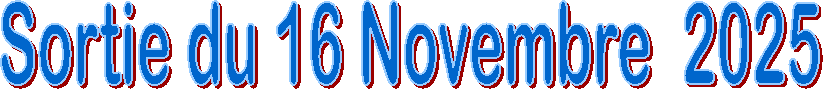 Sortie du 16 Novembre  2025